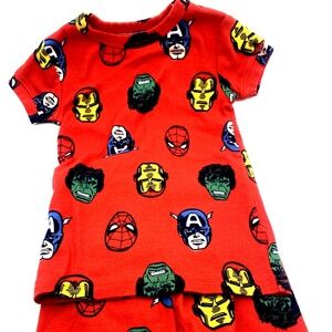 Marvel Avengers Boys Pajama Set Size 5 Organic Children Matching 2pc Top Shorts